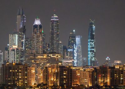 Dubnai skyline by boat